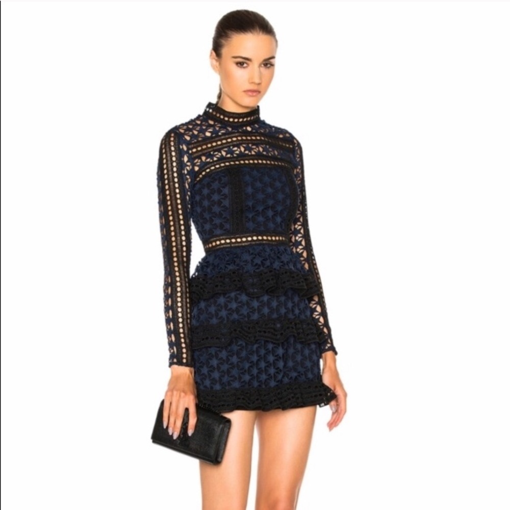 NWT Self-Portrait Laced Star Dress